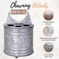thumbnail image 2 of Autumn Alley Farmhouse - Soporte para cepillos de dientes para baños, soporte rústico galvanizado para cepillos de dientes, accesorios de baño de granja, decoración campestre, compartimento para pasta, 2 of 5