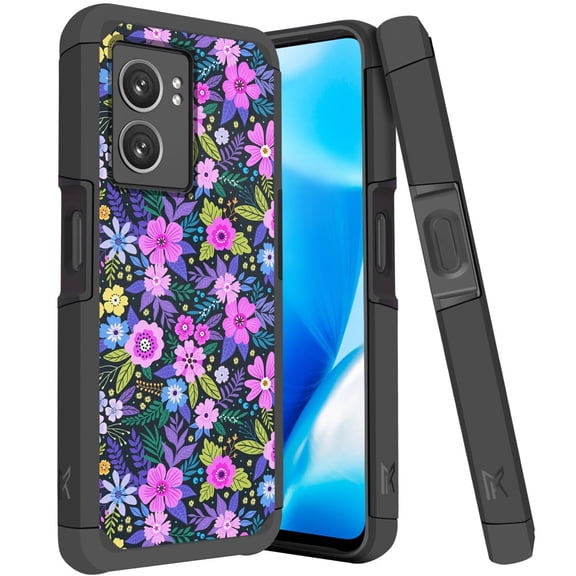 For OnePlus Nord N300 5G Shockproof Cover Phone Case Tempered Glass - mk Mystical Floral