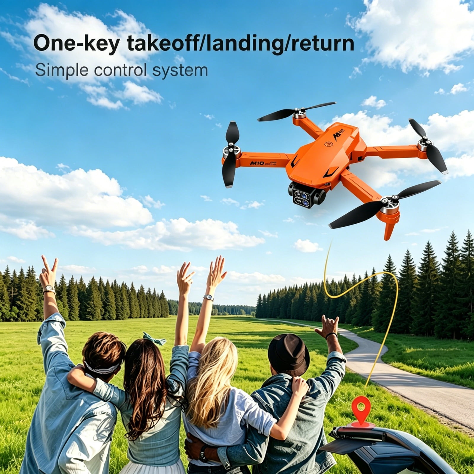 4K Foldable RC Drone with HD Camera, WiFi FPV, Altitude Hold, One Key Start, 360° Flip, Remote Control Drone Toy for Kids Boys Girls Age 10+