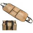 thumbnail image 4 of Large Capacity Dual Purpose Canvas Waterproof Logging Bag Yard Firewood Storage Bag Khaki, 4 of 14