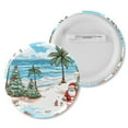 thumbnail image 2 of Santa Claus Vacation Badges with Pins for Backpacks Parties Ties Hats Corporate Events Personalized Custom Photo Text Logo Button, 2 of 6