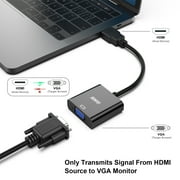 BENFEI HDMI to VGA Adapter (Male to Female), Gold-Plated ,Black