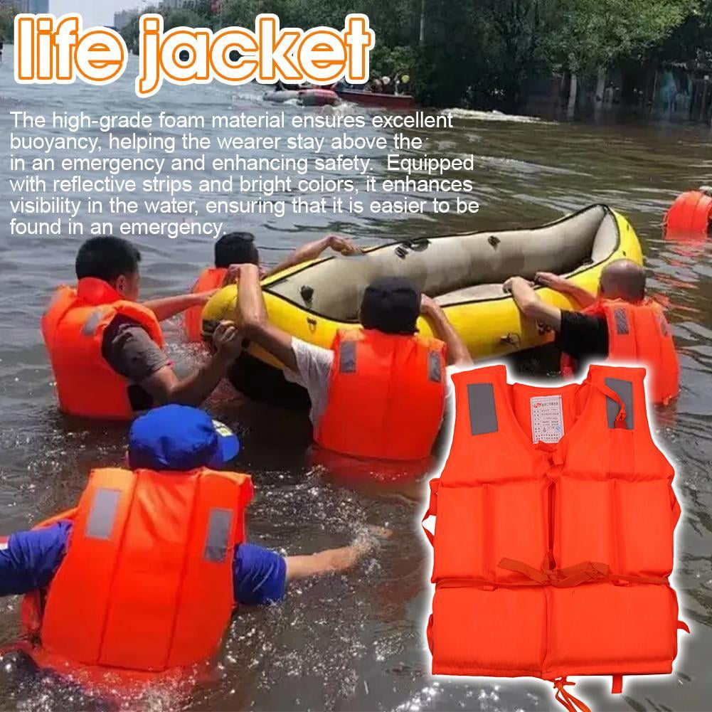 Life Jacket for Adults Basic Universal Foam Life Vest Preserver (PFD) in Orange