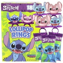 Lilo and Stitch Candy Lollipop Rings, Birthday Party Candy, 18 Count, 7.61 Ounce Box