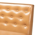 thumbnail image 5 of Baxton Studio Riordan Mid-Century Modern Tan Faux Leather Upholstered and Walnut Brown Finished Wood 2-Piece Dining Nook Banquette Set, 5 of 8