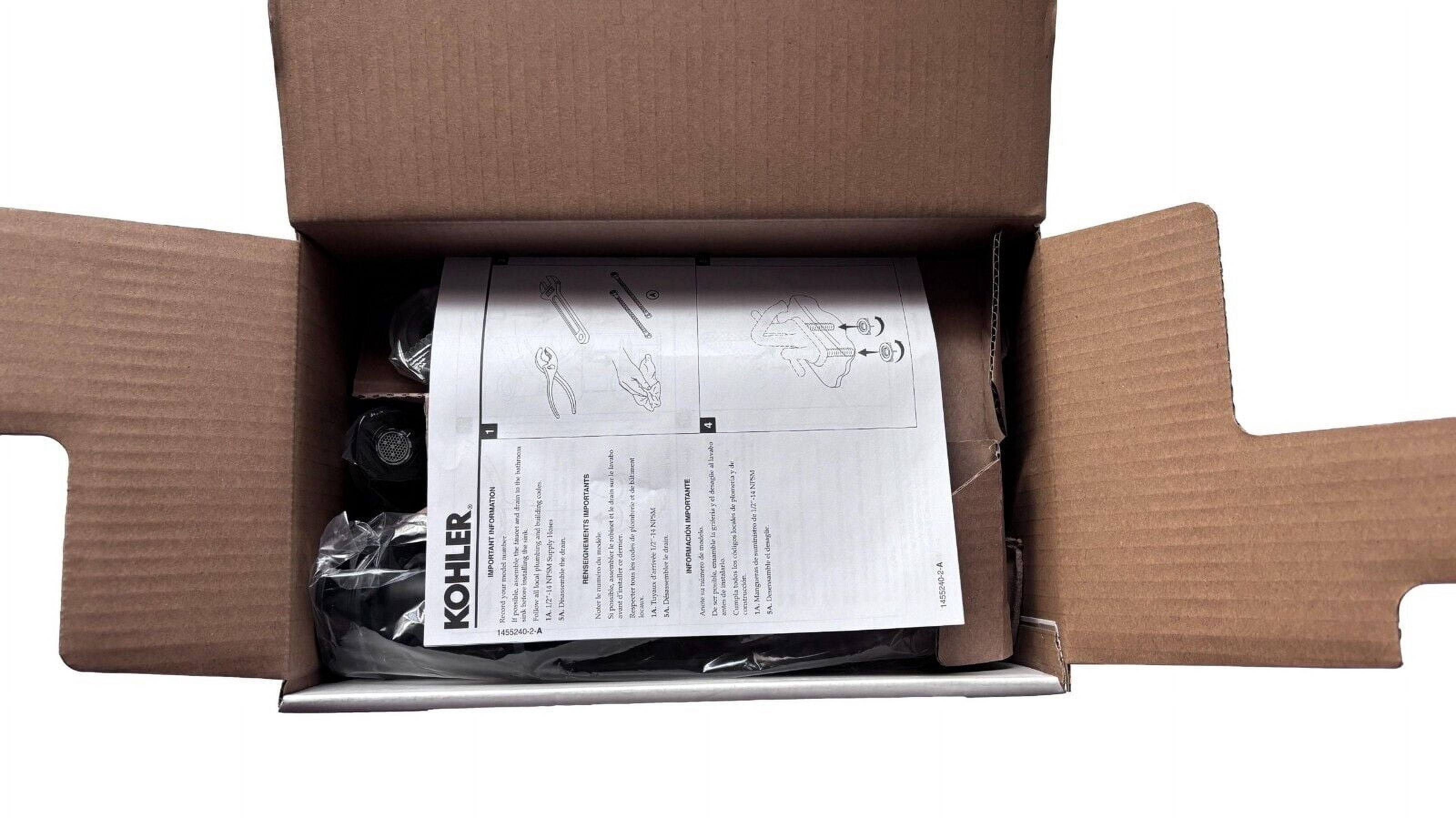 Kohler Earling Centerset Matte Black 2-Handle Bathroom Sink Faucet R33043-4D-BL