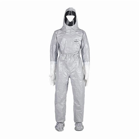 Dupont Hooded Coverall,Liquid Tight,2XL TF611TGY2X000111