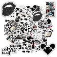 thumbnail image 6 of 35pcs Retro Stickers Stationery Stickers Music Stickers Rock and Roll Stickers for Laptops Suitcase Guitar, 6 of 9
