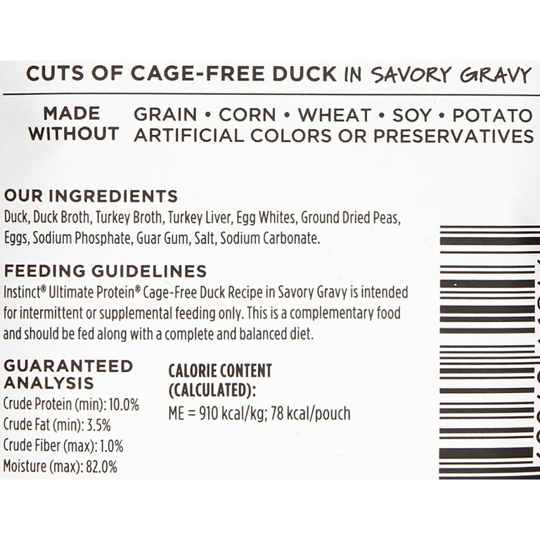 Instinct Ultimate Protein Grain Free Cage Free Duck Recipe Wet Cat Food Topper Pouch Instinct Ultimate Protein Grain Free Cage Free Duck Recipe Wet Cat Food Topper Pouch