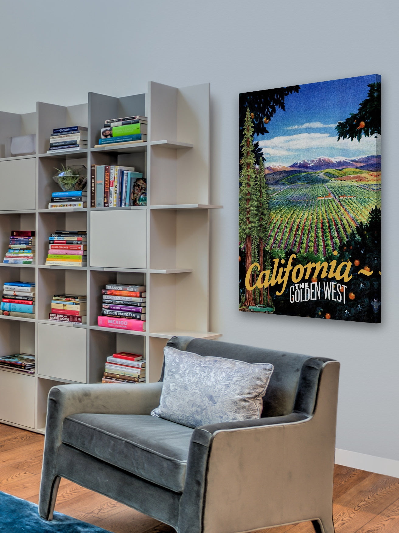 "Travel Poster California" Painting Print on Wrapped Canvas