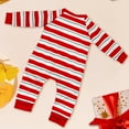 thumbnail image 6 of GYRATEDREAM Family Matching Christmas Pajamas Set Cotton Xmas Deer Snowflake Print Holiday Pajamas Sleepwear Dad Mom Kids PJs for 6-9M(Baby) Red, 6 of 8
