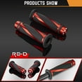 thumbnail image 2 of Tignapoo Universal 22mm Handlebar Grip Covers, Metal and Rubber Textured Modification for Throttle Control, Available in Red, Black, Gold, and Silver - 2 Pcs Set, 2 of 6