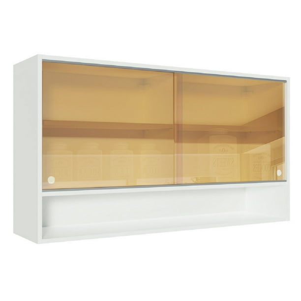 Alacena 2 Puertas Corredizas De Cristal Madesa 120 cm G2512709PRRF