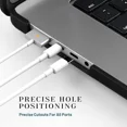 thumbnail image 5 of Case for MacBook Pro 16 inch 2025 2024 2023 2022 2021 M4 M3 M2 M1 A3186 A3403 A2991 A2780 A2485, PU Leather Hard Shell Cover with Foldable Kickstand & Keyboard Cover & Logo Cutout, 5 of 7