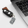 thumbnail image 6 of Naloa Daisies Flowers Print Keyfob with Split Key Ring and Print Labels, Key Labels Key Chain Tags, Luggage Tags, Car Key Chain Ring Keyfob Gift, 6 of 7