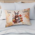 thumbnail image 4 of Hello Fall Sphynx Scarf Welcome Autumn with Leaves Pumpkins Quilt Pillowcase Cat Lover Kitten Owner Gifts Idea Throw Pillow Cover Bed Home Decor - 00011, 4 of 5