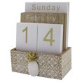 thumbnail image 5 of Wooden Flip Desk Blocks Calendar, Plank/Table Calendar Display,for Home/Office Decoration,11.5X6.5X14.5CM,C, 5 of 5