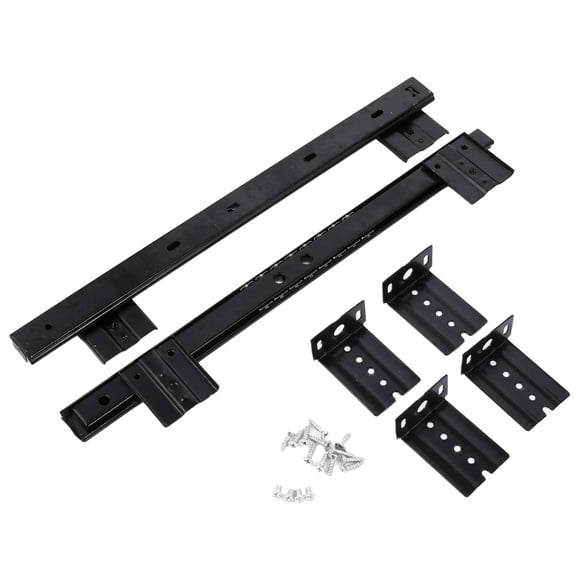 1 Pair Bearing Desk Keyboard Drawer Tray Slide Rail Track Side Mount Track