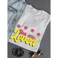 thumbnail image 3 of You Are Loved Bubblegum Text T-Shirt Women -Smartprints Designs, Female Small, 3 of 4