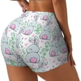 thumbnail image 2 of Wukai Rabbit Back View Print Pack Biker Shorts for Women Yoga Workout Gym Running Scrunch Active Shorts-X-Large, 2 of 8