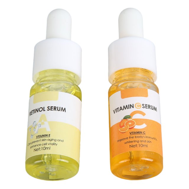 Juego De Suero Facial, Suero Hidratante Embotellado Fácil De Usar Absorción Vitamina C Y Aclaramiento De Arrugas Para El Cuidado De La Piel ANGGREK Otros