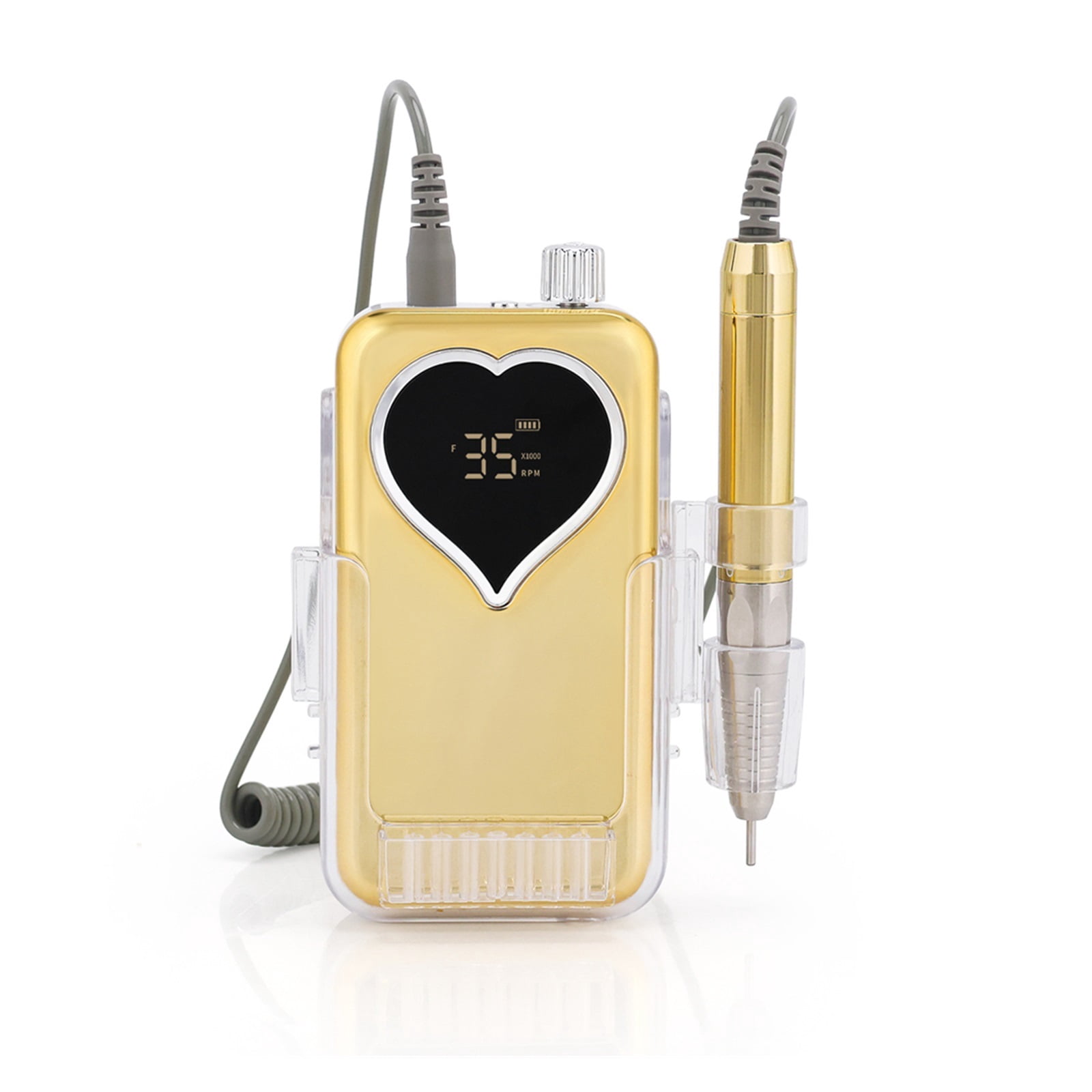 Brushless Handpiece 35000RPM Portable Desktop Cordless Electric Nail Drill Polisher Manicure, Rechargeable Electric Nail Drill Machine For Home And Salon ,Lightweight and Portable