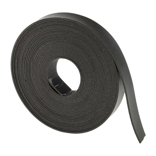 Tira de Correa de Cuero Artesanal de 5 Metros de Largo de 15mm de Ancho , Negro