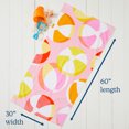 thumbnail image 6 of Great Bay Home Vibrant Prints Soft Cotton Beach Towel (30" x 60", Beach Balls), 6 of 7