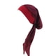 thumbnail image 2 of Sonducket Pañuelo para la cabeza para mujer, gorro de dormir preatado a la moda, tocado con textura suave, accesorios para el cabello para la vida diaria Sombreros vino rojo Sonducket AP009762-05, 2 of 6