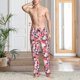 thumbnail image 2 of Fotbe Japanese Cherry Blossoms Pantalones de Pijama para Hombre, Pantalones de Dormir, Pantalones de Casa con Cintura Ajustable y Bolsillos-Medium, 2 of 6