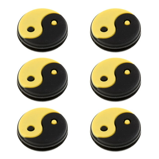 Amortiguador de Raqueta de Tenis Sunnimix 6 piezas silicona negro