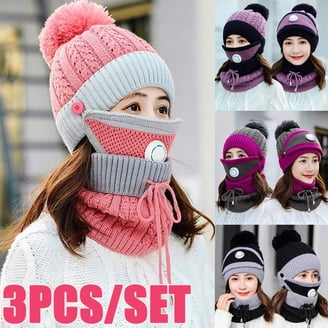 Women Black+white+beige 3-Pack Winter Beanie Hats Fleece Lined Warm SkullCaps Zuppad 3 Pack Satin Lined Winter Beanie Hats for Women Men  main image 2
