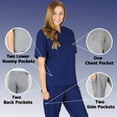 thumbnail image 2 of Women's Scrub Sets, Scrub Top and Pants (True Navy Blue, 4X-Large), 2 of 7