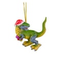 thumbnail image 5 of Cute Dinosaur Christmas Ornament, Acrylic Hanging Pendant with Santa Hat, Festive Xmas Tree Decor for Kids, Holiday Home Decoration, 1PC, 5 of 9
