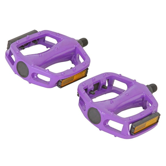 Purple 505 Alloy Pedals 1/2" bike pedals. Bicycle Pedals for 1 piece Crank.
