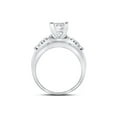 thumbnail image 4 of FB Jewels 14kt White Gold Princess Diamond Cluster Bridal Wedding Engagement Ring 1 Cttw, 4 of 4