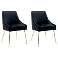 thumbnail image 5 of WestinTrends Carlo Modern Cureveback Accent Dining chair Set (Set of 2), Black, 5 of 12