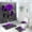Purple, variant on 4 Pcs Bathroom Sets with Shower Curtain and Rugs, flower Shower Curtain Sets with Rugs for Bathroom Decor