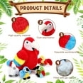 thumbnail image 3 of 5 Pcs Macaw Parrot Plush Set 13 Inch  Parrot with 4  Birds Soft Cuddly Stuffed Animals for Toddlers and Parties (Red Series), 3 of 5