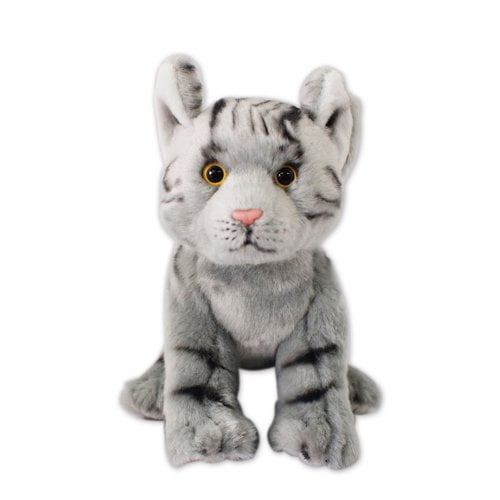 grey tabby cat plush