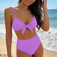 thumbnail image 4 of gbyLJF Women 2 Piece Bikini Set Mesh Swimsuit Solid Color Bathing Suit Suits Swimwear, 4 of 5