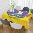 thumbnail image 5 of Coolnut Mardi Gras Tablecloth, Waterproof Washable Polyester Square Table Cover, Durable Tablecloth for Kitchen Dining Table Party Decor, 60"X 90", 5 of 7