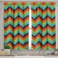 thumbnail image 2 of Ambesonne Chevron Valance & Curtain, Royal, 55"x36", Multicolor, 2 of 6