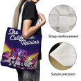 thumbnail image 3 of The California Raisins Bolso de tela con estampado de lienzo para mujer, bolsa de compras reutilizable y estética, con cremallera interior, regalo para mujer,40*45cm., 3 of 6