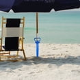 thumbnail image 2 of 2 Pcs Support de Sable Réglable pour Parasol de Plage Ancre au Sol pour Canne à Pêche Bleu, 2 of 6