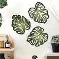 thumbnail image 3 of Namzi Wall Sculptures 3 Pcs Wooden Wall Art 30x25x0.5cm Palm Leaves Tropical Leaf Decor, Boho/Plant Wall Decor for Kitchen, Bedroom, Living Room,Green, 3 of 4