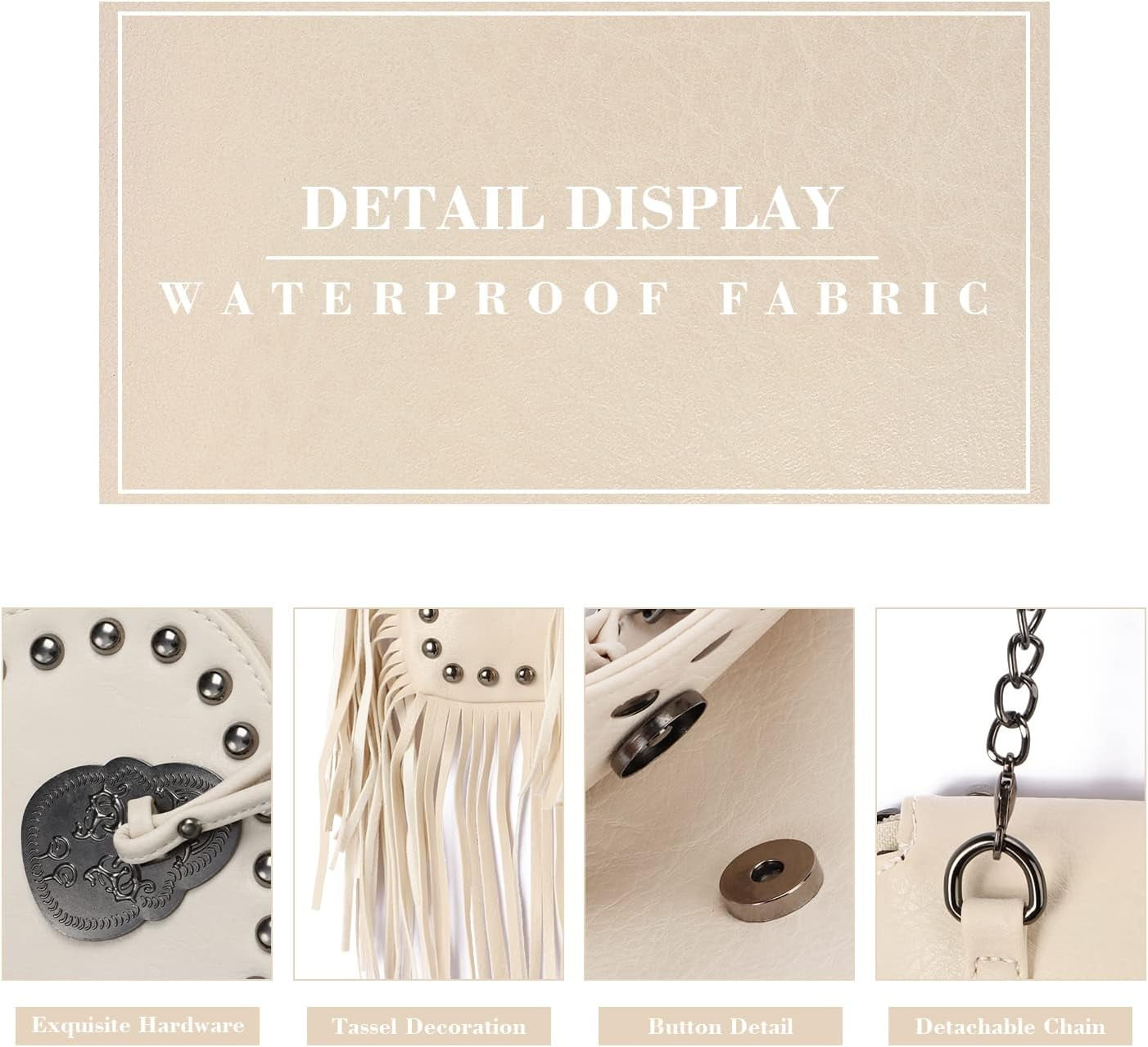 Leather Skull Fringe Purses for Women Black Tassel Shoulder Crossbody Bag Unique Gothic Punk Satchel Handbag