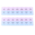 thumbnail image 1 of MasteelfCA 2Pcs 14-Grids Weekly Pill Storage Case Portable Pill Box 2 Rows Medicine Box Travel Pill Case, 1 of 7