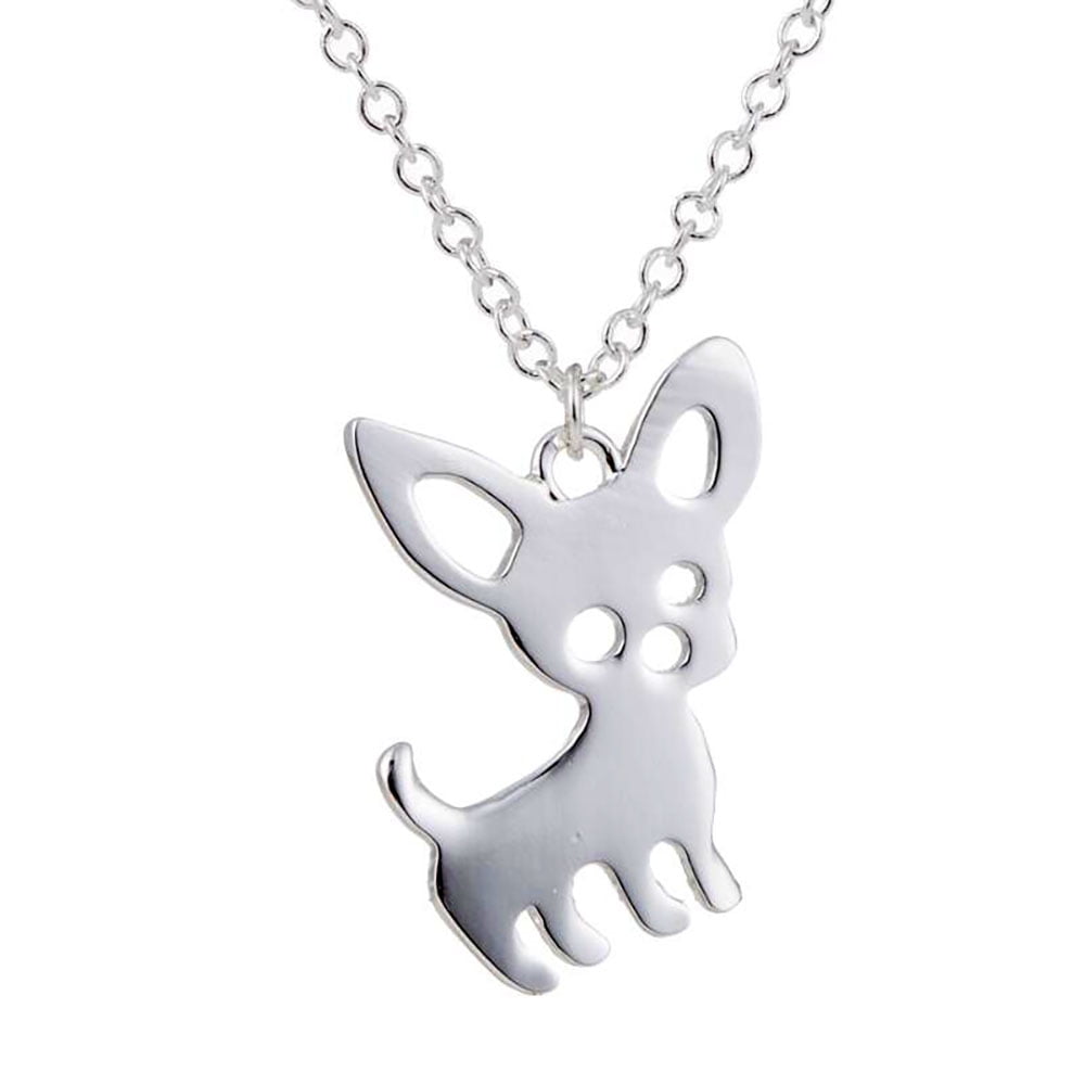 Tinker Chihuahua Puppy Dog Pendant Chain Necklace Girls Ginger Lyne