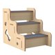 thumbnail image 3 of Escalera de madera para mascotas, antideslizante, suave, para gatos y cachorros, para cama alta 3 capa, 3 of 9